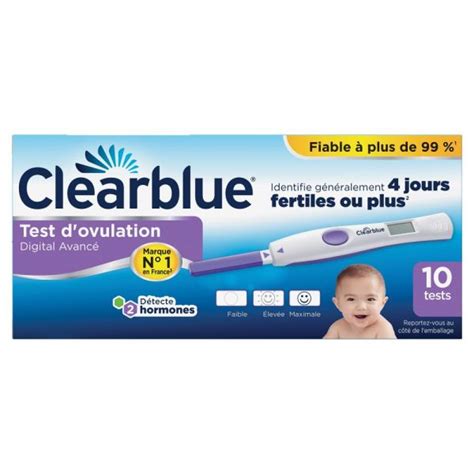 test ovulation clearblue 4 jours